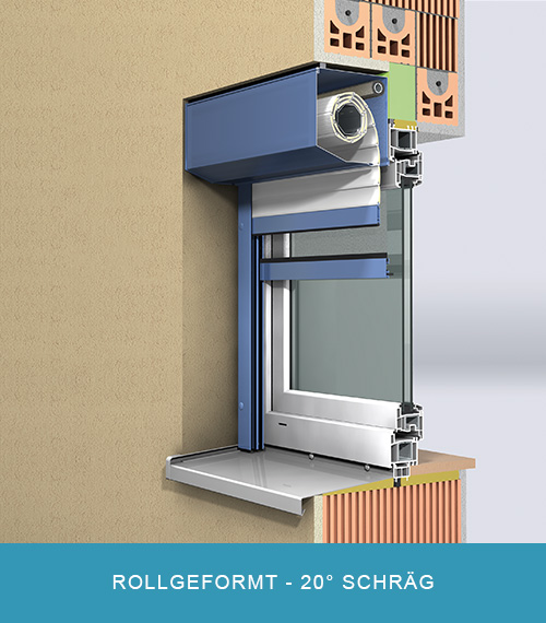 Rollladen Kasten rollgeformt 20 Grad